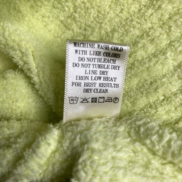 NEW IN Cropped Sweater Soft Knit Oversized Long Sleeve Relaxed Womens M Yellow - Picture 10 of 10